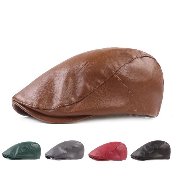 berets men's beret hat leather warm autumn and winter adjustable gatsby retro directors cap, Blue;gray
berets men's beret hat leather warm autumn and winter adjustable gatsby retro directors cap, Blue;gray