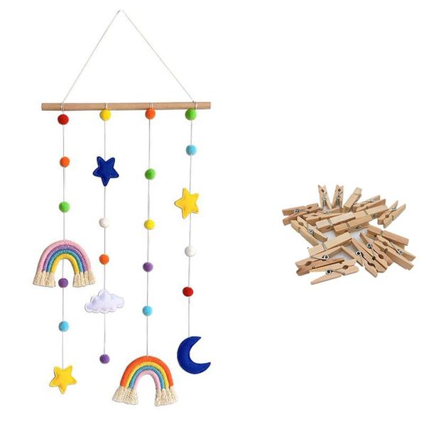 kids room wall decoration accessories storage rack woven hanging po finishing organizer with 25 pcs wooden clip hooks & rails
kids room wall decoration accessories storage rack woven hanging po finishing organizer with 25 pcs wooden clip hooks & rails