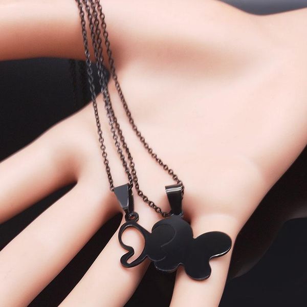 pendant necklaces 2pcs 2021 love butterfly stainless steel necklace women black color jewelry acero inoxidable joyeria mujer n19414s03, Silver
pendant necklaces 2pcs 2021 love butterfly stainless steel necklace women black color jewelry acero inoxidable joyeria mujer n19414s03, Silver