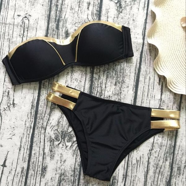 wackdaria black & gold color swimsuit womem swimwear bikini set biquini push-cup low waist maillot de bian femma swimming women's, White;black
wackdaria black & gold color swimsuit womem swimwear bikini set biquini push-cup low waist maillot de bian femma swimming women's, White;black