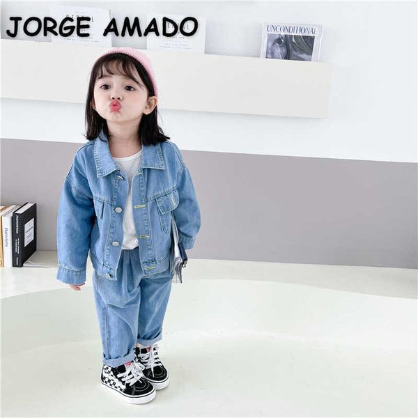 wholesale spring baby girl 2-pcs sets long sleeves denim jacket + jeans casual style kids clothes e6058 210610, White
wholesale spring baby girl 2-pcs sets long sleeves denim jacket + jeans casual style kids clothes e6058 210610, White