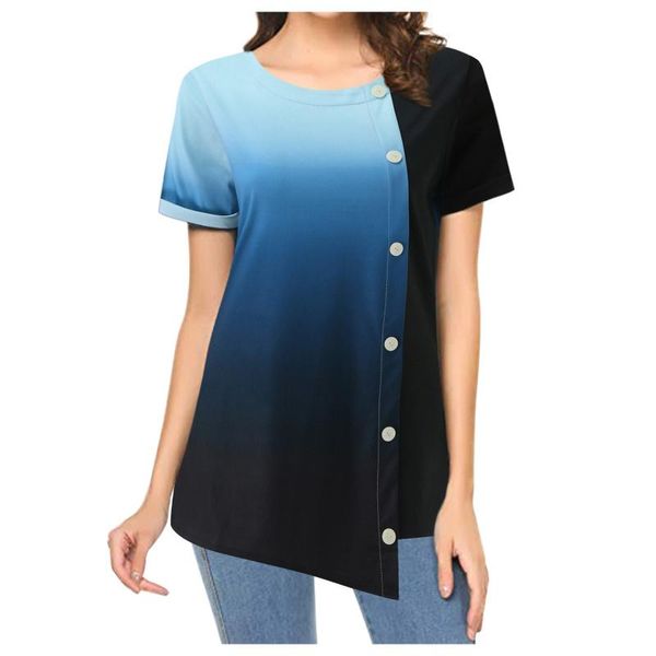 women's t-shirt plus size women gradient t shirt summer 2021 casual short sleeve o-neck loose tee large irregular female #t1g, White
women's t-shirt plus size women gradient t shirt summer 2021 casual short sleeve o-neck loose tee large irregular female #t1g, White