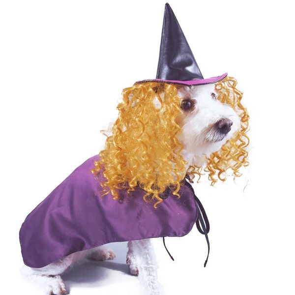 dog apparel halloween cosplay wizard costume - cloak with hat set clothes suit headwear accessories
dog apparel halloween cosplay wizard costume - cloak with hat set clothes suit headwear accessories