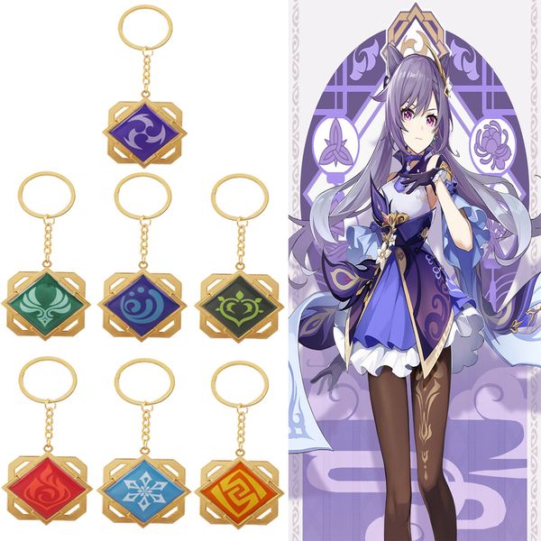 Genshin Impact Project Eye of God 7 Elements Wind Water Ice Thunder Grass Rock Fire Logo Emblem Double Sided Keychain Key Chain
Genshin Impact Project Eye of God 7 Elements Wind Water Ice Thunder Grass Rock Fire Logo Emblem Double Sided Keychain Key Chain