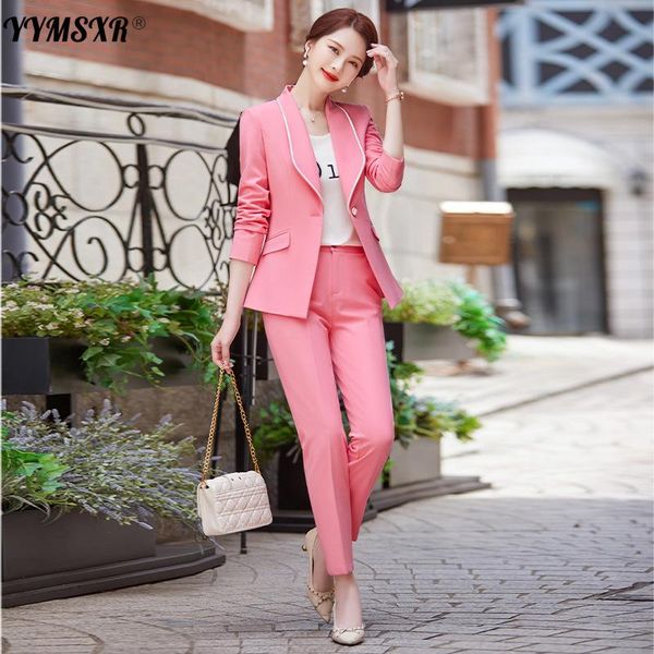 women's two piece pants high-quality office suit 2-piece set autumn and winter professional slim long-sleeved jacket high-waisted trous, White
women's two piece pants high-quality office suit 2-piece set autumn and winter professional slim long-sleeved jacket high-waisted trous, White