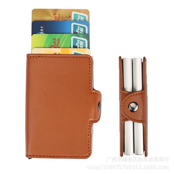 card holders portable case wallet pu leather rfid lightweight business holder, Brown;gray
card holders portable case wallet pu leather rfid lightweight business holder, Brown;gray