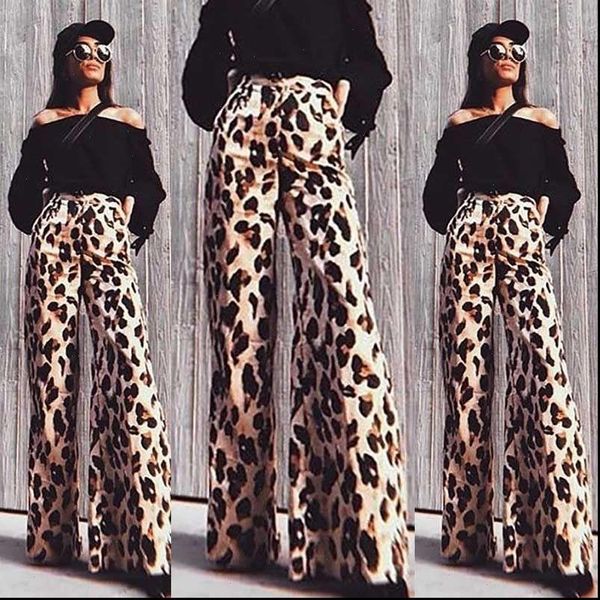 women capris causal autumn leopard pants drawstring bandage wide leg loose straight trousers long female plus size, Black;white
women capris causal autumn leopard pants drawstring bandage wide leg loose straight trousers long female plus size, Black;white