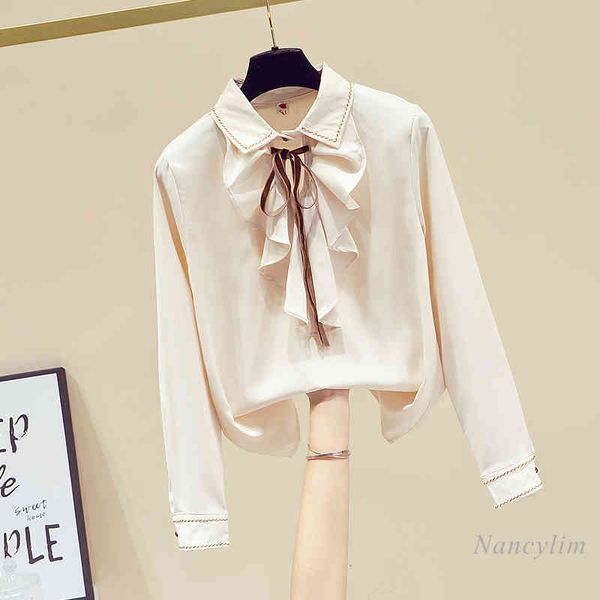 blouses ruffles bow collar shirt blouse for women spring long sleeve solid color office lady blusas nancylim, White
blouses ruffles bow collar shirt blouse for women spring long sleeve solid color office lady blusas nancylim, White