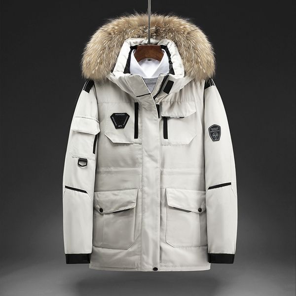 thicken down coat men with big real fur collar warm parka degrees casual thick winter waterproof hooded duck jacket 3xl, Black
thicken down coat men with big real fur collar warm parka degrees casual thick winter waterproof hooded duck jacket 3xl, Black