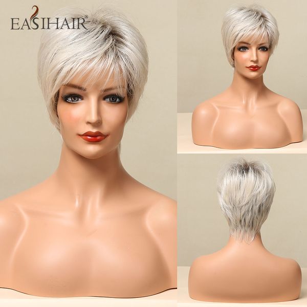 short white straight synthetic wigs heat resistant hair light brown cosplay wig for white women multiple colors, Black
short white straight synthetic wigs heat resistant hair light brown cosplay wig for white women multiple colors, Black