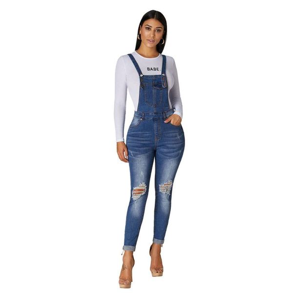 women's jeans shiying high waist ripped plus size trousers adjustable suspenders denim jumpsuit 786036, Blue
women's jeans shiying high waist ripped plus size trousers adjustable suspenders denim jumpsuit 786036, Blue