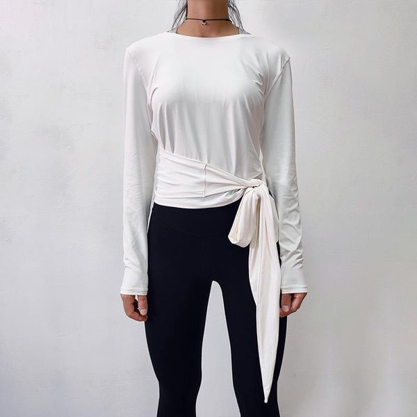 yoga outfits long sleeve shirts waist-around lace-up straps running for women v-shaped back workout breathable top, White;red
yoga outfits long sleeve shirts waist-around lace-up straps running for women v-shaped back workout breathable top, White;red