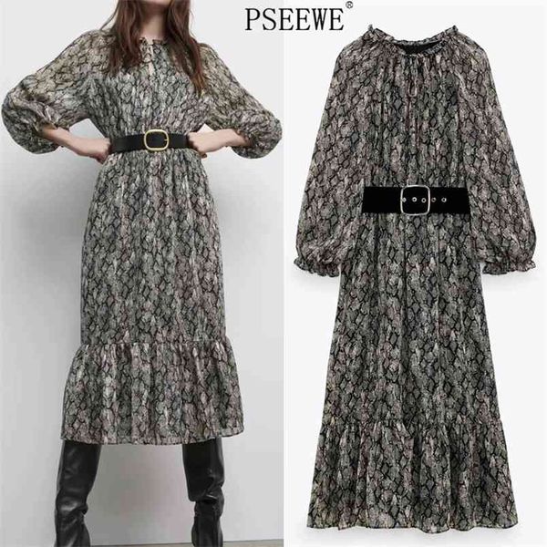 snake print midi dress women vintage ruffle chiffon long sleeve party woman fashion elegant ladies es 210519, Black;gray
snake print midi dress women vintage ruffle chiffon long sleeve party woman fashion elegant ladies es 210519, Black;gray