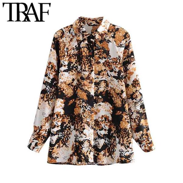 women fashion printed loose blouses vintage long sleeve button-up female shirts blusas chic 210507, White
women fashion printed loose blouses vintage long sleeve button-up female shirts blusas chic 210507, White