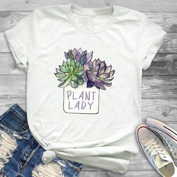 women plant cactus lady printed short sleeve womens female graphic tumblr t shirt t-shirt tee tees t-shirts women's, White
women plant cactus lady printed short sleeve womens female graphic tumblr t shirt t-shirt tee tees t-shirts women's, White