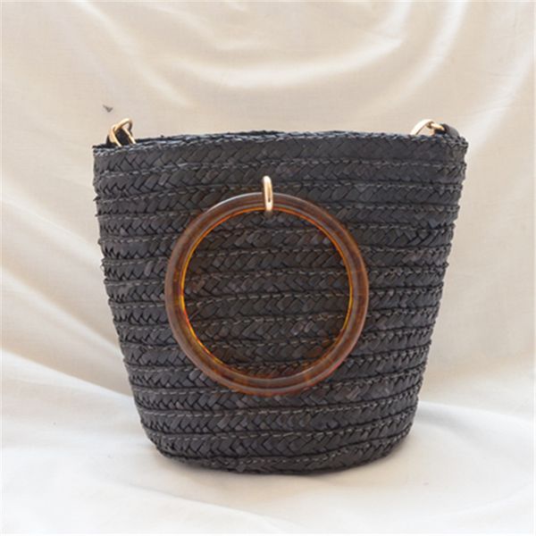 rattan capacity designer wicker straight black straw woven cylinder round handle one shoulder women's bag, Black;red
rattan capacity designer wicker straight black straw woven cylinder round handle one shoulder women's bag, Black;red