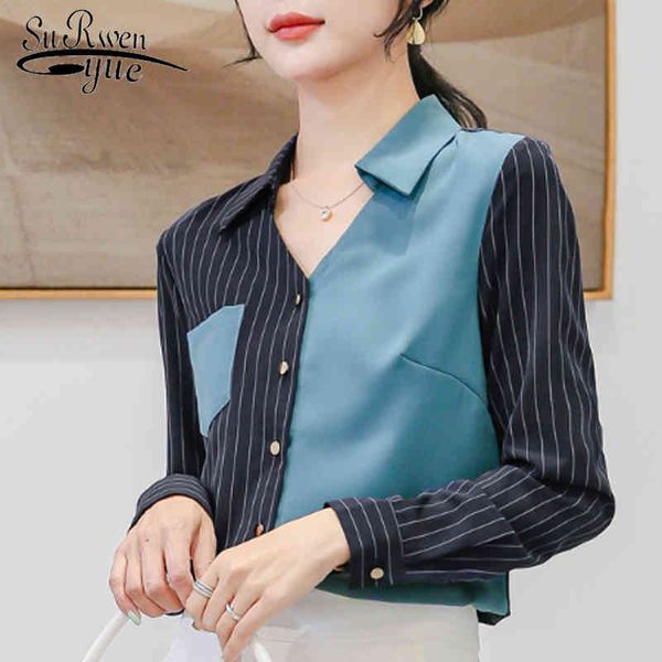 v-neck long sleeve office lady clothing blusas mujer de moda korean style women elegant striped 6271 50 210521, White
v-neck long sleeve office lady clothing blusas mujer de moda korean style women elegant striped 6271 50 210521, White