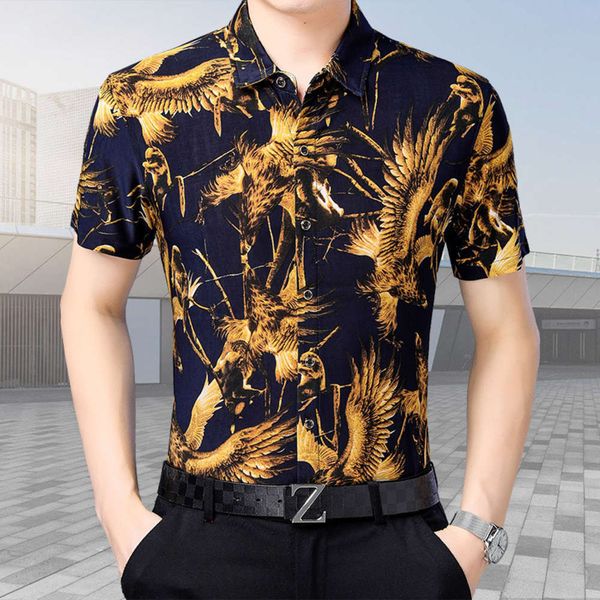 men's casual shirts shirtsummer large korean printed short sleeve trend shirt men's dg2o, White;black
men's casual shirts shirtsummer large korean printed short sleeve trend shirt men's dg2o, White;black