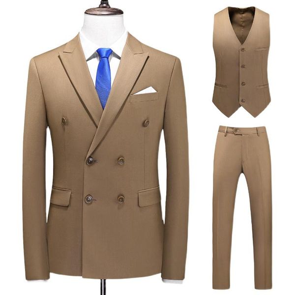 men's suits & blazers 3pieces wedding suit men clothing fashion double breasted solid slim fit business formal wear casual tuxedo dress, White;black
men's suits & blazers 3pieces wedding suit men clothing fashion double breasted solid slim fit business formal wear casual tuxedo dress, White;black