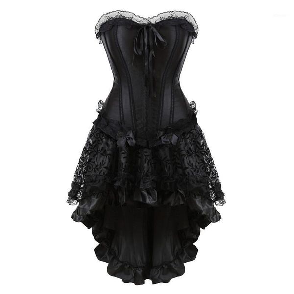 bustiers & corsets burlesque corset skirt lollita costume women boned lace up dress gothic clothing black, Black;white
bustiers & corsets burlesque corset skirt lollita costume women boned lace up dress gothic clothing black, Black;white