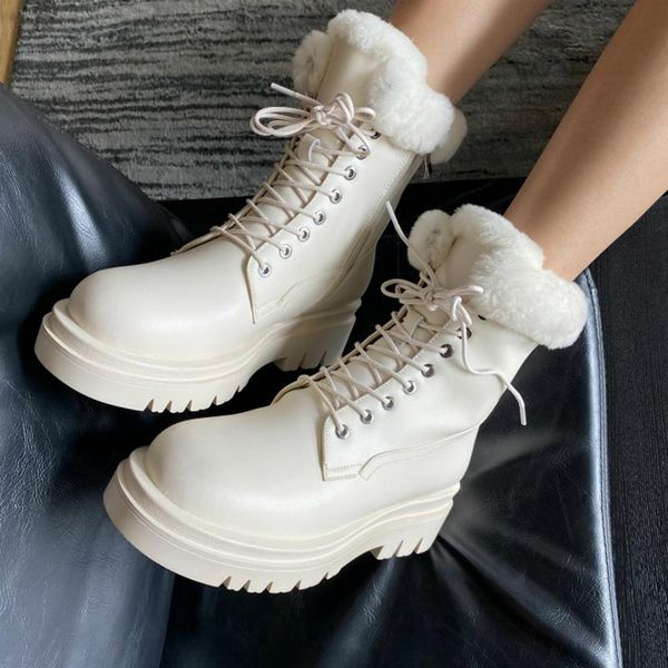 boots genuine leather snow women wool warm winter shoes female lace up fashion ankle platform water-proof, Black
boots genuine leather snow women wool warm winter shoes female lace up fashion ankle platform water-proof, Black