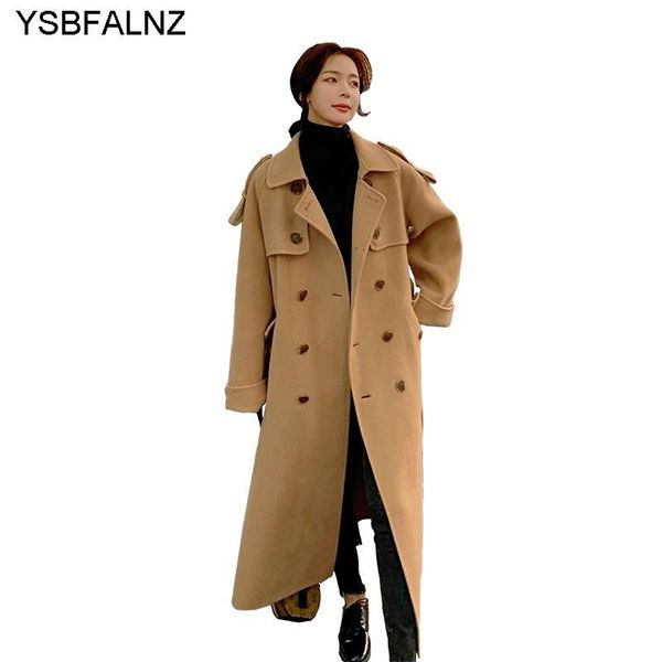 women's wool & blends 2021 winter woolen coats womens korean long thick double breasted trendy cashmere clothes belt female fashion cas, Black
women's wool & blends 2021 winter woolen coats womens korean long thick double breasted trendy cashmere clothes belt female fashion cas, Black