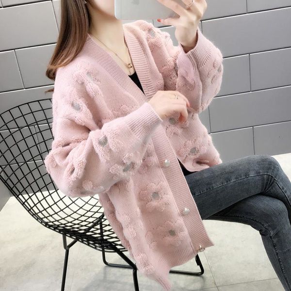 tees cardigan women's autumn loose korean-style sweater jacket with flower neckline in v manga long y345 mesh x2m9, White
tees cardigan women's autumn loose korean-style sweater jacket with flower neckline in v manga long y345 mesh x2m9, White