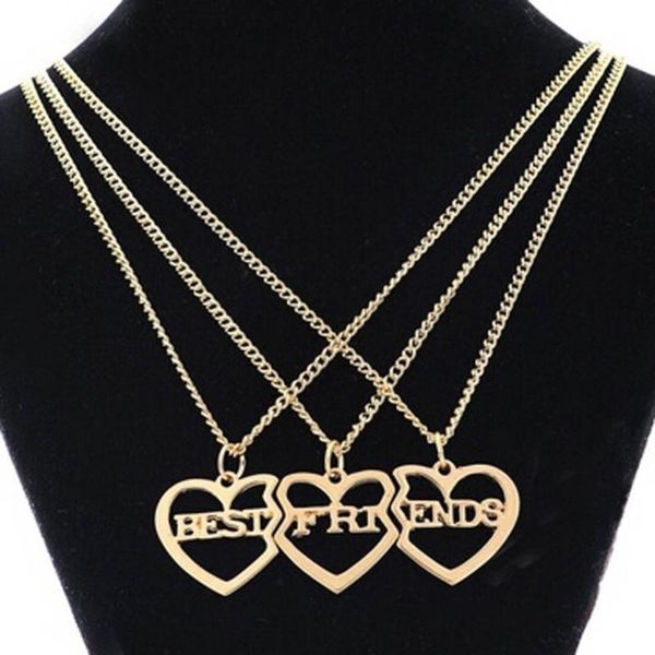 pendant necklaces friendship special 3pcs/set gold tone three-piece chain letters friend girlfriend jewelry, Silver
pendant necklaces friendship special 3pcs/set gold tone three-piece chain letters friend girlfriend jewelry, Silver