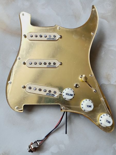 sss upgrade prewired guitar pickguard golden mirror wk wvs alnico 5 pickups 7 way swtich for fd strat guitar welding harness
sss upgrade prewired guitar pickguard golden mirror wk wvs alnico 5 pickups 7 way swtich for fd strat guitar welding harness