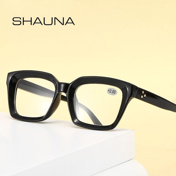 sunglasses shauna blue light proof retro square presbyopia glasses rivets reading, White;black
sunglasses shauna blue light proof retro square presbyopia glasses rivets reading, White;black