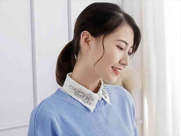 detachable lace up fake collar shirt bead crystal women shirt fake collar arrived women and men blue stripes, White
detachable lace up fake collar shirt bead crystal women shirt fake collar arrived women and men blue stripes, White