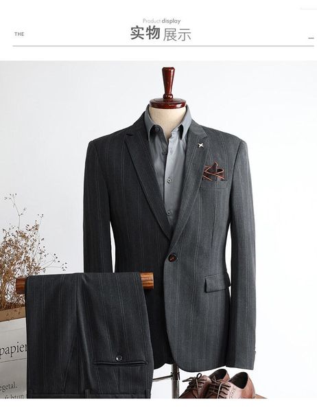 men's suits & blazers oimg striped slim korean suit wedding man three-piece casual business, White;black
men's suits & blazers oimg striped slim korean suit wedding man three-piece casual business, White;black