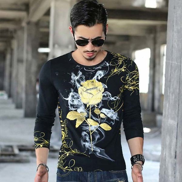 t shirts autumn winter men's t shirts long sleeve o-neck fashion slim rose bronzing printing t-shrits big size 4xl, White;black
t shirts autumn winter men's t shirts long sleeve o-neck fashion slim rose bronzing printing t-shrits big size 4xl, White;black