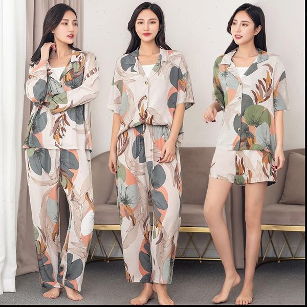 leaves printing pajamas set spring womens sleepwears and summer autumn with trousers cardigan, Black;red
leaves printing pajamas set spring womens sleepwears and summer autumn with trousers cardigan, Black;red