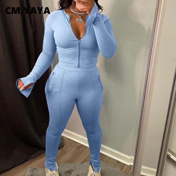 women's two piece pants cm.yaya women tracksuit solid zip slim crop + pockets 2 set fashion casualwear sporty sweatsuit fall outfit, White
women's two piece pants cm.yaya women tracksuit solid zip slim crop + pockets 2 set fashion casualwear sporty sweatsuit fall outfit, White