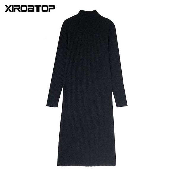 casual dresses autumn winter women knitted dress half turtleneck sweater lady slim long sleeve bottoming vestidos, Black;gray
casual dresses autumn winter women knitted dress half turtleneck sweater lady slim long sleeve bottoming vestidos, Black;gray