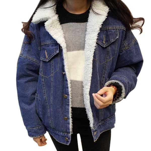 women's jackets fashion denim jacket autumn winter women fleece jean coat with pockets long sleeve warm fur outerwear overcoat 2021, Black;brown
women's jackets fashion denim jacket autumn winter women fleece jean coat with pockets long sleeve warm fur outerwear overcoat 2021, Black;brown