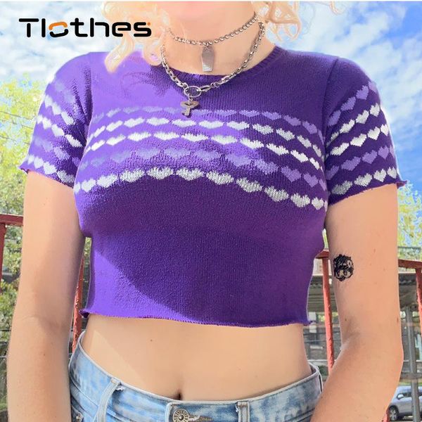 summer harajuku heart knitted crop women crew neck short sleeve purple t shirt streetwear y2k casual cropped girls women's t-shirt, White
summer harajuku heart knitted crop women crew neck short sleeve purple t shirt streetwear y2k casual cropped girls women's t-shirt, White