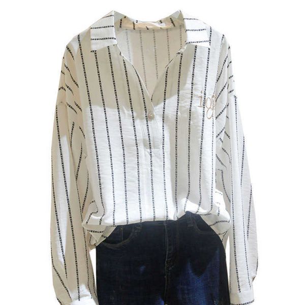 spring summer striped women long sleeve ladies office shirts white stripes regular turn down collar blouse shirt blusas df2340 210609
spring summer striped women long sleeve ladies office shirts white stripes regular turn down collar blouse shirt blusas df2340 210609