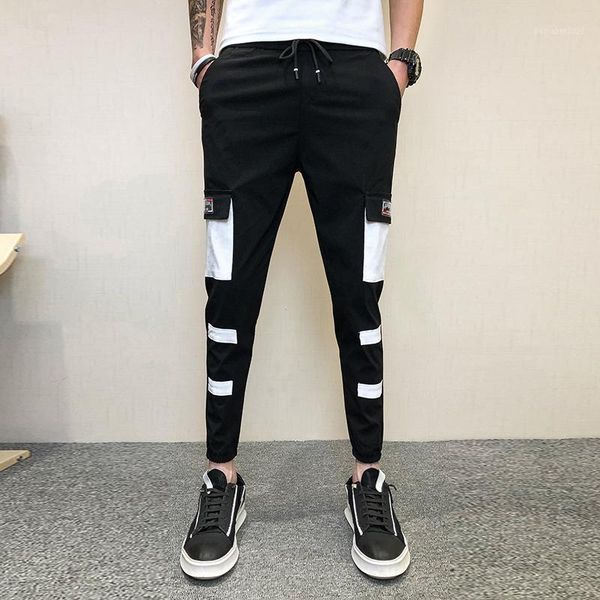 men's pants fashion patchwork color men clothing casual harem ankle length slim fit hip hop black joggers trousers streetwear 28-34
men's pants fashion patchwork color men clothing casual harem ankle length slim fit hip hop black joggers trousers streetwear 28-34