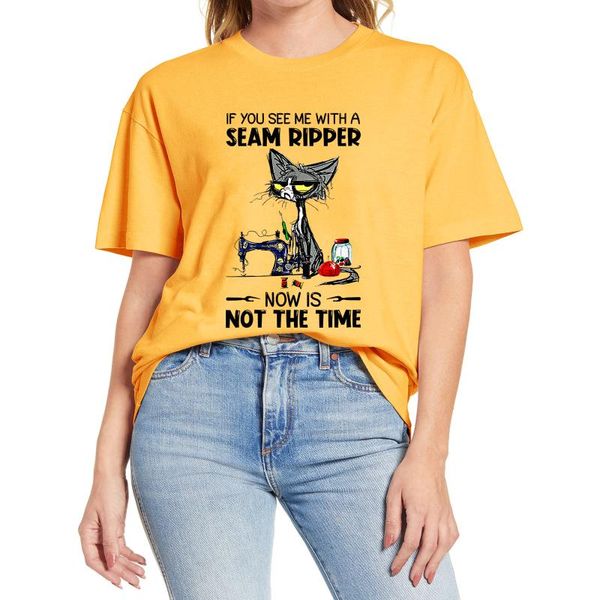 women's t-shirt if you see me with a seam ripper now is not the time cats sewing funny women harajuku tshirt cartoon, White
women's t-shirt if you see me with a seam ripper now is not the time cats sewing funny women harajuku tshirt cartoon, White