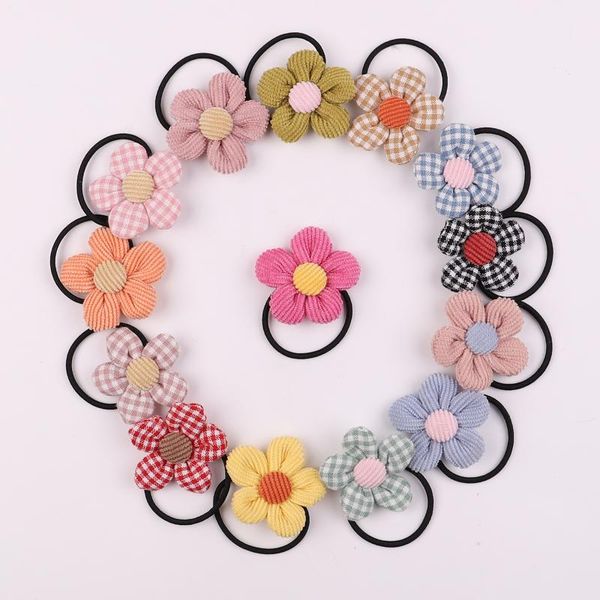 hair accessories 14color/lot cute sweet flower elastic bands for girls corduroy rubber band ropes ponytail holder kids, Slivery;white
hair accessories 14color/lot cute sweet flower elastic bands for girls corduroy rubber band ropes ponytail holder kids, Slivery;white