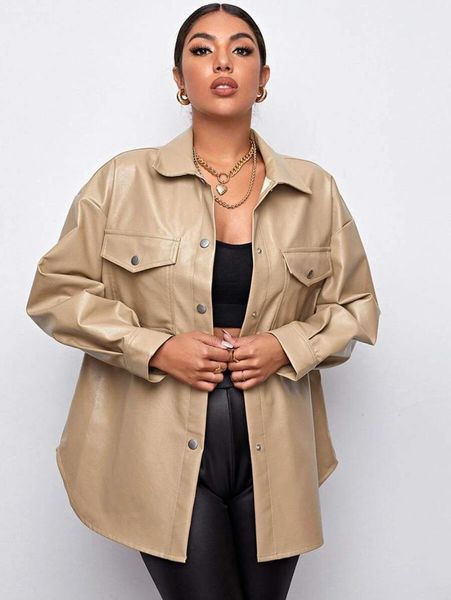 plus size outerwear & coats faux leather jacket woman autumn winter streetwear coat loose pu motorcycle women's clothing, Black
plus size outerwear & coats faux leather jacket woman autumn winter streetwear coat loose pu motorcycle women's clothing, Black