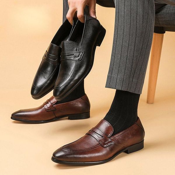 oxford handcrafted men's genuine leather formal shoes waxing process slip on dress wedding party office for men a187, Black
oxford handcrafted men's genuine leather formal shoes waxing process slip on dress wedding party office for men a187, Black