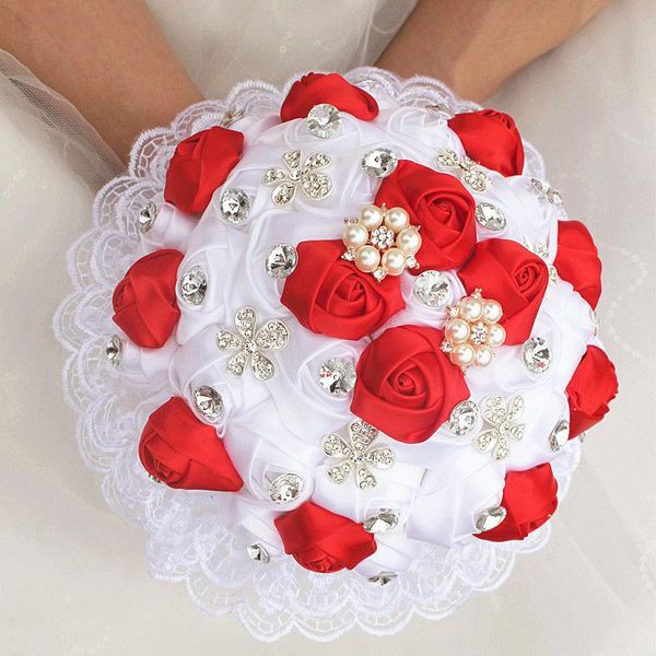 wedding flowers wifelai-a 1piece luxury white red rose lace brooch bridal bouquets diamonds stitch decoration w2281
wedding flowers wifelai-a 1piece luxury white red rose lace brooch bridal bouquets diamonds stitch decoration w2281
