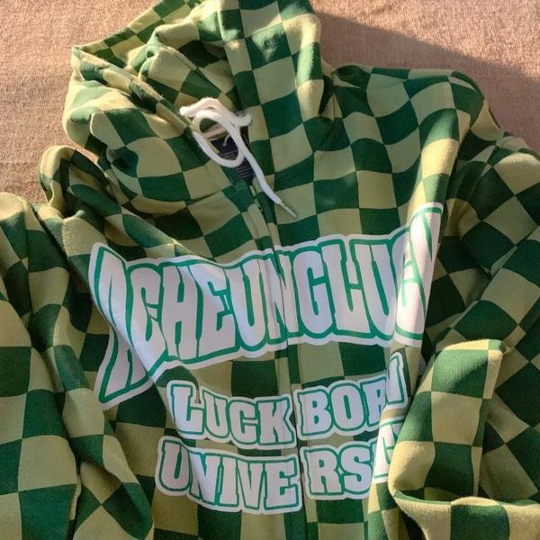 women's hoodies & sweatshirts 90 vintage streetwear lattice sweatshirt casual letter print zip-up coat ulzzang harajuku korean chic y2k, Black
women's hoodies & sweatshirts 90 vintage streetwear lattice sweatshirt casual letter print zip-up coat ulzzang harajuku korean chic y2k, Black