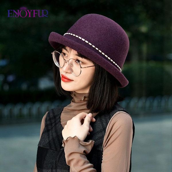 stingy brim hats enjoyfur real australian wool fedora for women warm autumn winter female felt caps classic british dome hat, Blue;gray
stingy brim hats enjoyfur real australian wool fedora for women warm autumn winter female felt caps classic british dome hat, Blue;gray