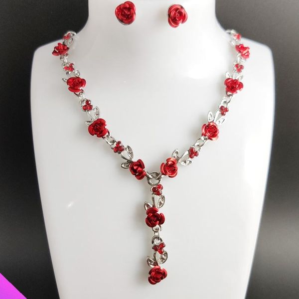 earrings & necklace wholesale 5 beautiful rose flower set girl lady sweet romantic jewelry gift 2021 summer 4 colors, Silver
earrings & necklace wholesale 5 beautiful rose flower set girl lady sweet romantic jewelry gift 2021 summer 4 colors, Silver