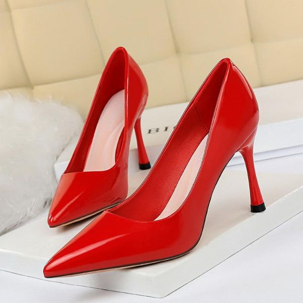 dress shoes european and american style fashion simple super high heel lacquer shallow mouth pointy slim nightclub, Black
dress shoes european and american style fashion simple super high heel lacquer shallow mouth pointy slim nightclub, Black