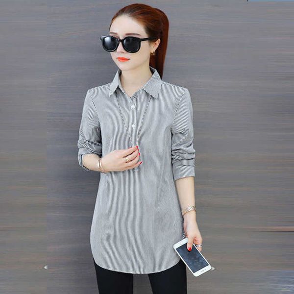 fashion women's spring autumn style blouses long sleeve striped shirts elegant casual df3415 210609, White
fashion women's spring autumn style blouses long sleeve striped shirts elegant casual df3415 210609, White